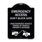 Signmission Emergency Access Don't Block Gate Unauthorized Vehicles Towed at Vehicle Owners Expe, BW-1824-24112 A-DES-BW-1824-24112 - alternate 1